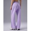 image:imagebaleaf Womens Wide Leg Fleece Lined PantsLight Purple