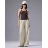 image:imagebaleaf Womens Wide Leg PantsLight Brown