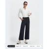 image:imagebaleaf Womens Wide Leg Yoga Pants 28 Dress Work Pants with Pockets Stretch High Waist Casual PantsBlack