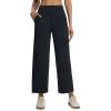 image:imagebaleaf Womens Wide Leg Yoga Pants 28 Dress Work Pants with Pockets Stretch High Waist Casual PantsBlack
