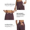 image:imagebaleaf Womens Wide Leg Yoga Pants 28 Dress Work Pants with Pockets Stretch High Waist Casual PantsDark Brown