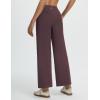 image:imagebaleaf Womens Wide Leg Yoga Pants 28 Dress Work Pants with Pockets Stretch High Waist Casual PantsDark Brown