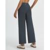 image:imagebaleaf Womens Wide Leg Yoga Pants 28 Dress Work Pants with Pockets Stretch High Waist Casual PantsDark Gray