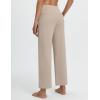 image:imagebaleaf Womens Wide Leg Yoga Pants 28 Dress Work Pants with Pockets Stretch High Waist Casual PantsKhaki