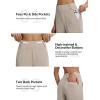 image:imagebaleaf Womens Wide Leg Yoga Pants 28 Dress Work Pants with Pockets Stretch High Waist Casual PantsKhaki