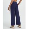 image:imagebaleaf Womens Wide Leg Yoga Pants 28 Dress Work Pants with Pockets Stretch High Waist Casual PantsNavy Blue