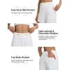 image:imagebaleaf Womens Wide Leg Yoga Pants 28 Dress Work Pants with Pockets Stretch High Waist Casual PantsStar White