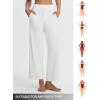 image:imagebaleaf Womens Wide Leg Yoga Pants 28 Dress Work Pants with Pockets Stretch High Waist Casual PantsStar White