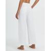 image:imagebaleaf Womens Wide Leg Yoga Pants 28 Dress Work Pants with Pockets Stretch High Waist Casual PantsStar White