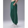 image:imagebaleaf Womens Yoga Casual LooseFit Tapered PantsDark Green