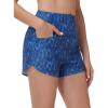 image:imageBALEAF Womens 3 Swim Board Shorts High Waisted Bathing Suit Bottoms for Swimming with Liner Pockets UPF 50Blue Leaf