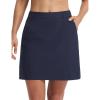 image:imagebaleaf Womens 18 Golf Skorts Skirts Pockets UPF 50 Zipper Quick Dry Casual Work Skort TravelNavy Blue