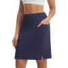 image:imagebaleaf Womens 20 Knee Length Skorts with 4 Pockets Golf Skort for Women UPF50 High Waisted Athletic Tennis Causal SkirtNavy Blue