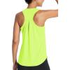 image:imagebaleaf Womens Athletic Tank Tops Workout Sleeveless Running Racerback Shirts Quick Dry Breathable Yoga Tennis Gym01fluorescent Green