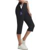 image:imagebaleaf Womens Dressy Capri Pants Stretch with 5 Pockets Golf Capris Work Travel Business Casual UPF 50Black