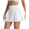 image:imagebaleaf Womens Tennis Skirts 14 High Waisted Golf Athletic Skorts with Shorts Pockets A Line Pickleball Casual SkirtWhite