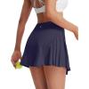 image:imagebaleaf Womens Tennis Skirts High Waisted Golf Skorts with Pockets Side Pleated Slit ALine Athletic Pickleball SkirtsNavy Blue