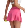 image:imagebaleaf Womens Tennis Skirts High Waisted Golf Skorts with Pockets Side Pleated Slit ALine Athletic Pickleball SkirtsPink