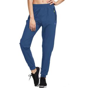image:imagebaleaf Womens Joggers Running Pants Quick Dry Lightweight Workout with Zipper Pockets Drawstring Hiking Travel GymVallartabluepants