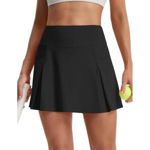 image:imagebaleaf Womens Tennis Skirts 14 High Waisted Golf Athletic Skorts with Shorts Pockets A Line Pickleball Casual SkirtBlack