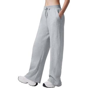 image:imagebaleaf Womens Wide Leg Fleece Lined PantsHeather Light Gray