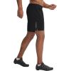 image:imagebaleaf Mens 7 Mountain Bike Shorts 4D Padded Loosefit MTB Cycling Riding Bicycle Biker Short Zipper PocketsBlack