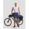 image:imagebaleaf Mens 7 Mountain Bike Shorts 4D Padded Loosefit MTB Cycling Riding Bicycle Biker Short Zipper PocketsNavy Blue
