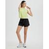 image:imagebaleaf Womens 35 Running Shorts Quick Dry with Zipper Pocket Liner Shorts Gym WorkoutBlack