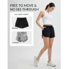 image:imagebaleaf Womens 35 Running Shorts Quick Dry with Zipper Pocket Liner Shorts Gym WorkoutBlack