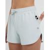 image:imagebaleaf Womens 35 Running Shorts Quick Dry with Zipper Pocket Liner Shorts Gym WorkoutLight Gray