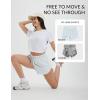 image:imagebaleaf Womens 35 Running Shorts Quick Dry with Zipper Pocket Liner Shorts Gym WorkoutLight Gray