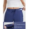 image:imagebaleaf Womens 35 Running Shorts Quick Dry with Zipper Pocket Liner Shorts Gym WorkoutNavy Blue