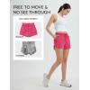 image:imagebaleaf Womens 35 Running Shorts Quick Dry with Zipper Pocket Liner Shorts Gym WorkoutRose Red