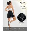 image:imagebaleaf Womens 7 Athletic Shorts Quick Dry Running Workout Lightweight High Waisted Long Shorts with PocketsBlack