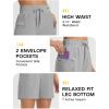 image:imagebaleaf Womens 7 Athletic Shorts Quick Dry Running Workout Lightweight High Waisted Long Shorts with PocketsGray