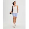image:imagebaleaf Womens 7 Athletic Shorts Quick Dry Running Workout Lightweight High Waisted Long Shorts with PocketsLight Blue