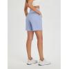 image:imagebaleaf Womens 7 Athletic Shorts Quick Dry Running Workout Lightweight High Waisted Long Shorts with PocketsLight Blue