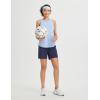 image:imagebaleaf Womens 7 Athletic Shorts Quick Dry Running Workout Lightweight High Waisted Long Shorts with PocketsNavy Blue