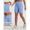 image:imagebaleaf Womens 7 Bermuda Shorts Athletic Running Long Shorts High Waisted with Zipper Pockets Workout Gym Hiking ShortsBlue