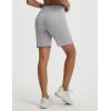 image:imagebaleaf Womens 7 Bermuda Shorts Athletic Running Long Shorts High Waisted with Zipper Pockets Workout Gym Hiking ShortsGrey