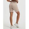 image:imagebaleaf Womens 7 Bermuda Shorts Athletic Running Long Shorts High Waisted with Zipper Pockets Workout Gym Hiking ShortsKhaki