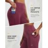 image:imagebaleaf Womens 7 Bermuda Shorts Athletic Running Long Shorts High Waisted with Zipper Pockets Workout Gym Hiking ShortsWine Red