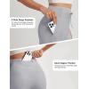 image:imagebaleaf Womens 9 Bermuda Knee Length Athletic Running Long Shorts with Pockets Quick Dry Shorts High Waisted UPF 50Gray