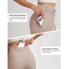 image:imagebaleaf Womens 9 Bermuda Knee Length Athletic Running Long Shorts with Pockets Quick Dry Shorts High Waisted UPF 50Khaki