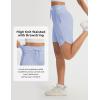 image:imagebaleaf Womens 9 Bermuda Knee Length Athletic Running Long Shorts with Pockets Quick Dry Shorts High Waisted UPF 50Light Blue