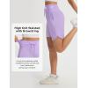 image:imagebaleaf Womens 9 Bermuda Knee Length Athletic Running Long Shorts with Pockets Quick Dry Shorts High Waisted UPF 50Light Purple