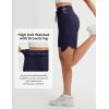 image:imagebaleaf Womens 9 Bermuda Knee Length Athletic Running Long Shorts with Pockets Quick Dry Shorts High Waisted UPF 50Navy Blue