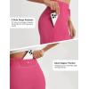 image:imagebaleaf Womens 9 Bermuda Knee Length Athletic Running Long Shorts with Pockets Quick Dry Shorts High Waisted UPF 50Pink