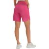 image:imagebaleaf Womens 9 Bermuda Knee Length Athletic Running Long Shorts with Pockets Quick Dry Shorts High Waisted UPF 50Pink