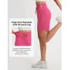 image:imagebaleaf Womens 9 Bermuda Knee Length Athletic Running Long Shorts with Pockets Quick Dry Shorts High Waisted UPF 50Pink